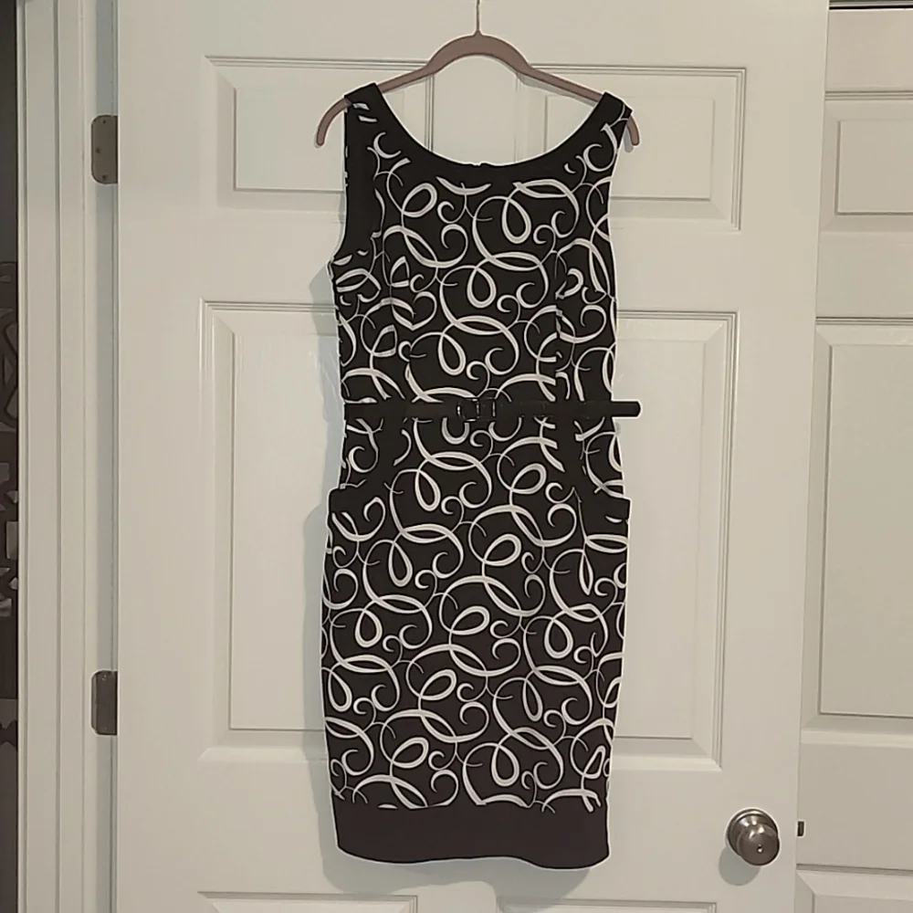 πHPx3π London Times Black+White Sleeveless Dress - Picture 1 of 5